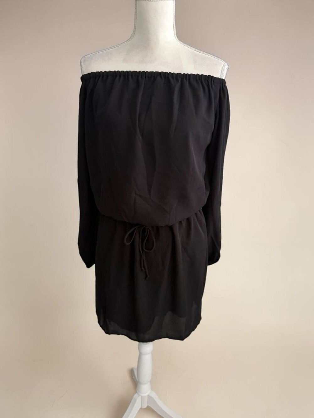 THREE EIGHTY TWO Black Off The Shoulder Dress Size Medium NEW NWT